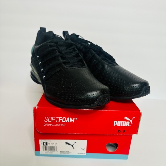 Puma Black Axelion Athletic Shoes with SoftFoam+ main image 4